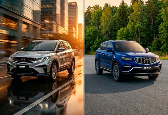 Сравнение Belgee X50 и X70: характеристики, отличия, что выбрать