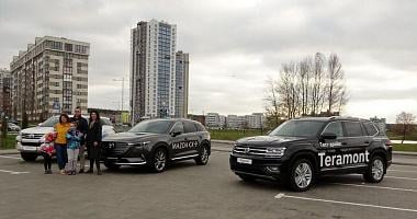 Динамичный Mazda СХ-9, всепроходимый Toyota Fortuner или функциональный Volkswagen Teramont: тест семейных авто